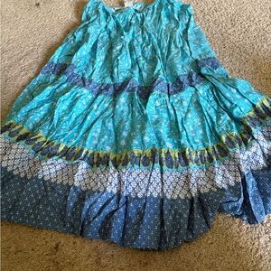 White Stag Teal and Navy Maxi Skirt